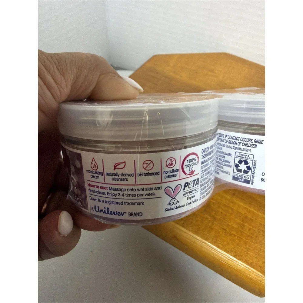 Dove Beauty Body Scrub Holiday Limited Edition- Frosted Cranberry 3.5oz SET OF 3